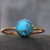 Ring met ronde turquoise