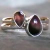 Ring met roze toermalijn druppel - Afbeelding 2