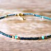 Ketting opaal & metallic look kralen
